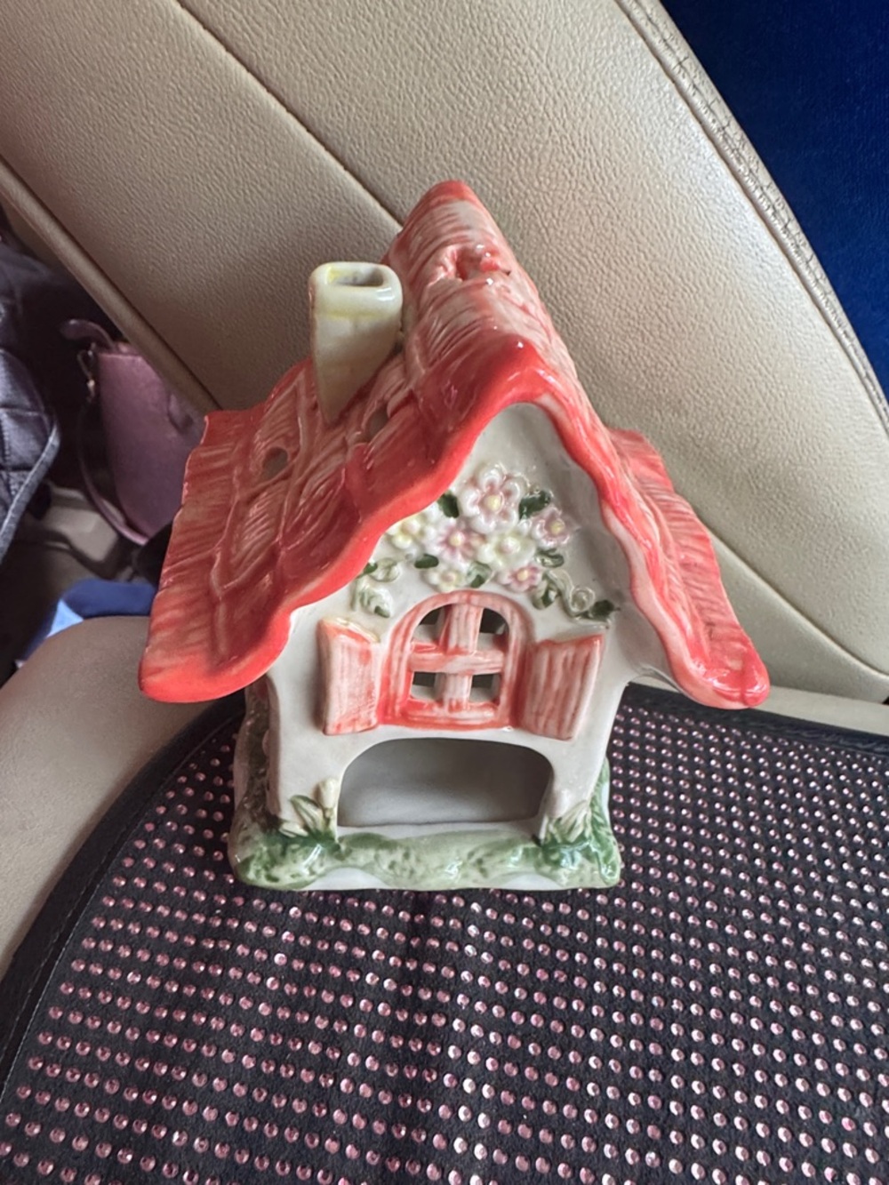 4.5” Tall Vintage Ceramic Home Decor Tea Candle Holder Home